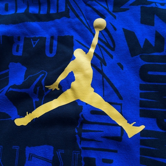 Jordan Blue Sweatshirt Hoodie Toddler Boys Size 2T Long Sleeves Printed Logo Top - Picture 3 of 16